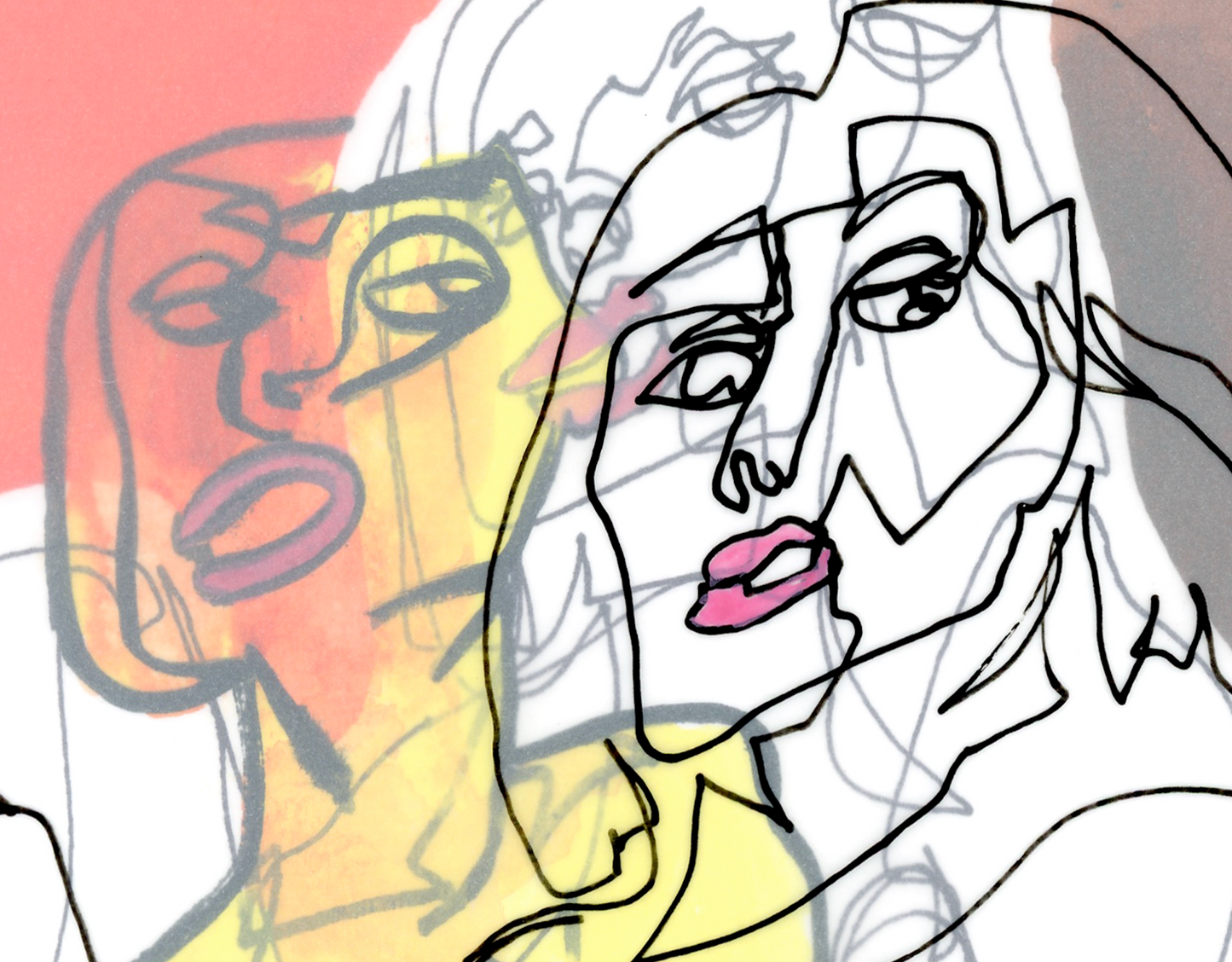Mandy Women Figure Line Drawing Art Print