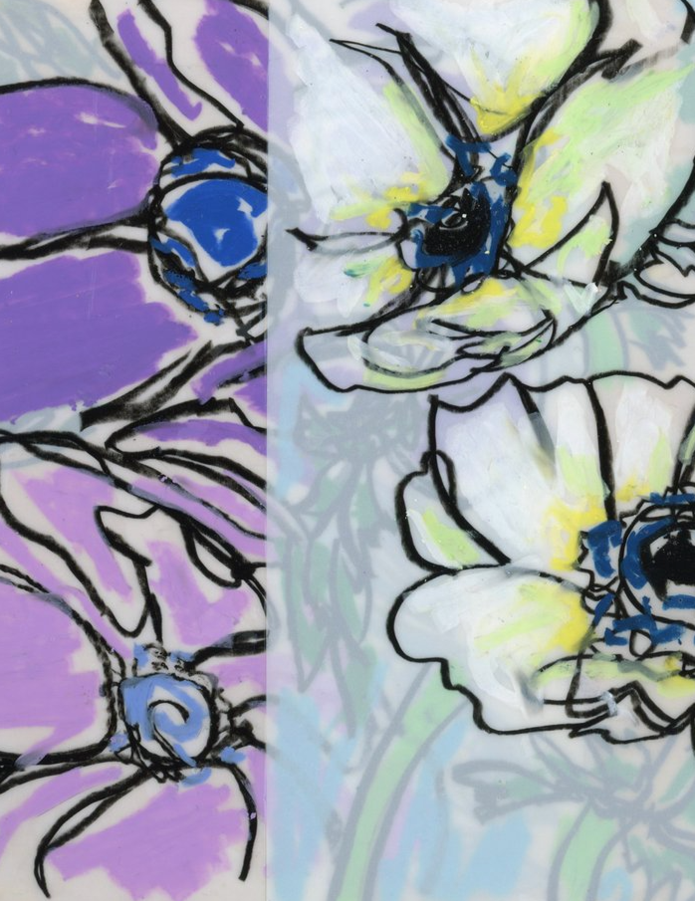 Anemone Collage 1 Paper Print