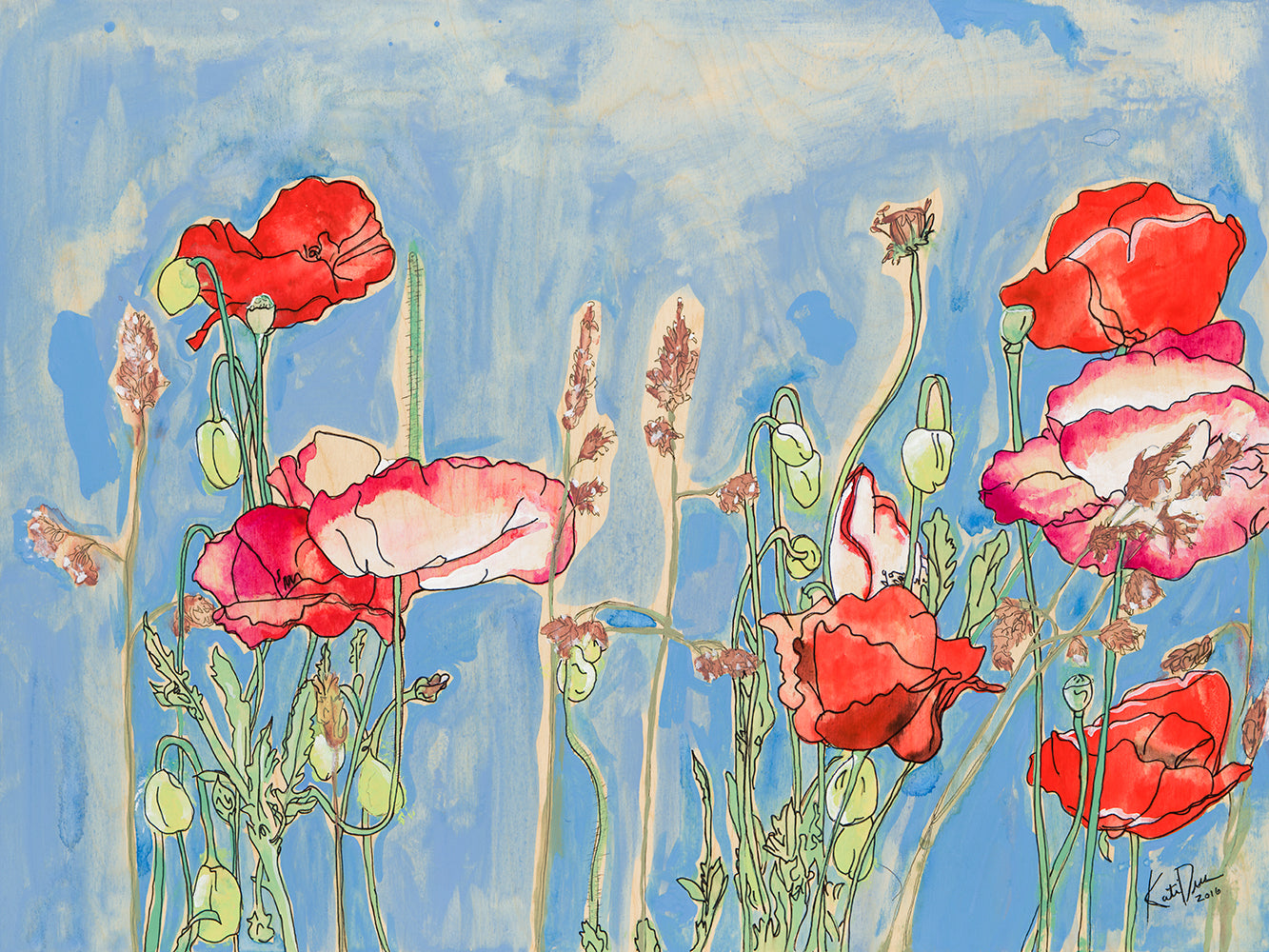 Wild Poppies Floral Print