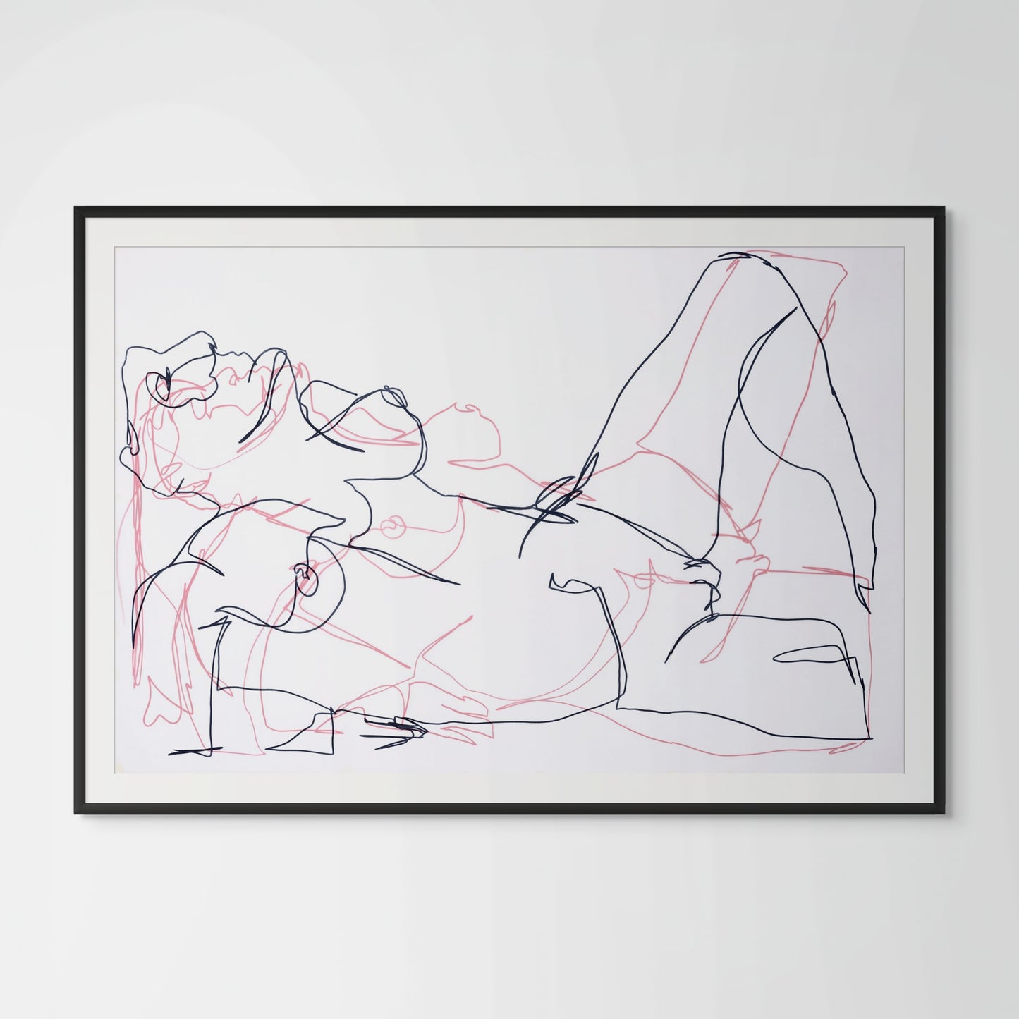 Roxanne Women Figure Line Drawing Art Print