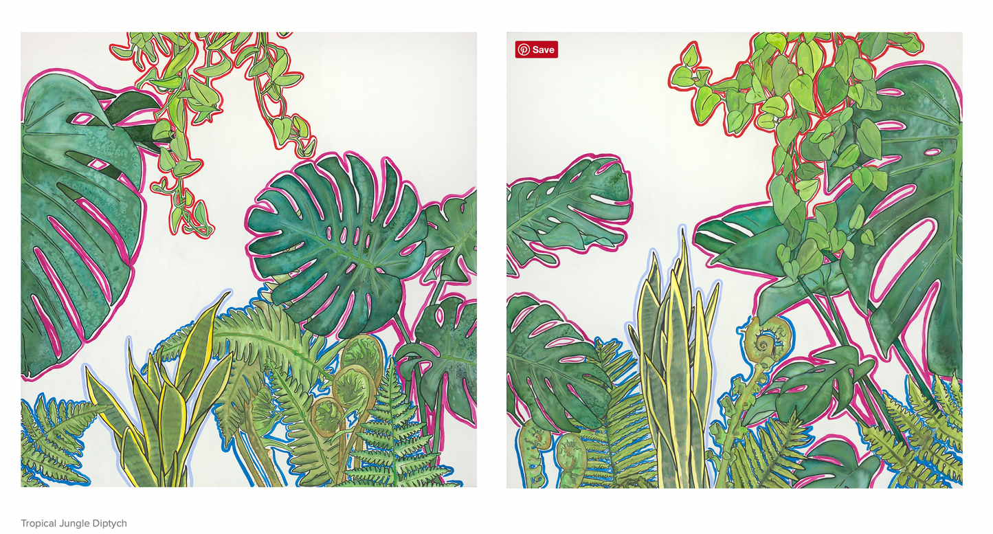 Tropical Jungle Diptych