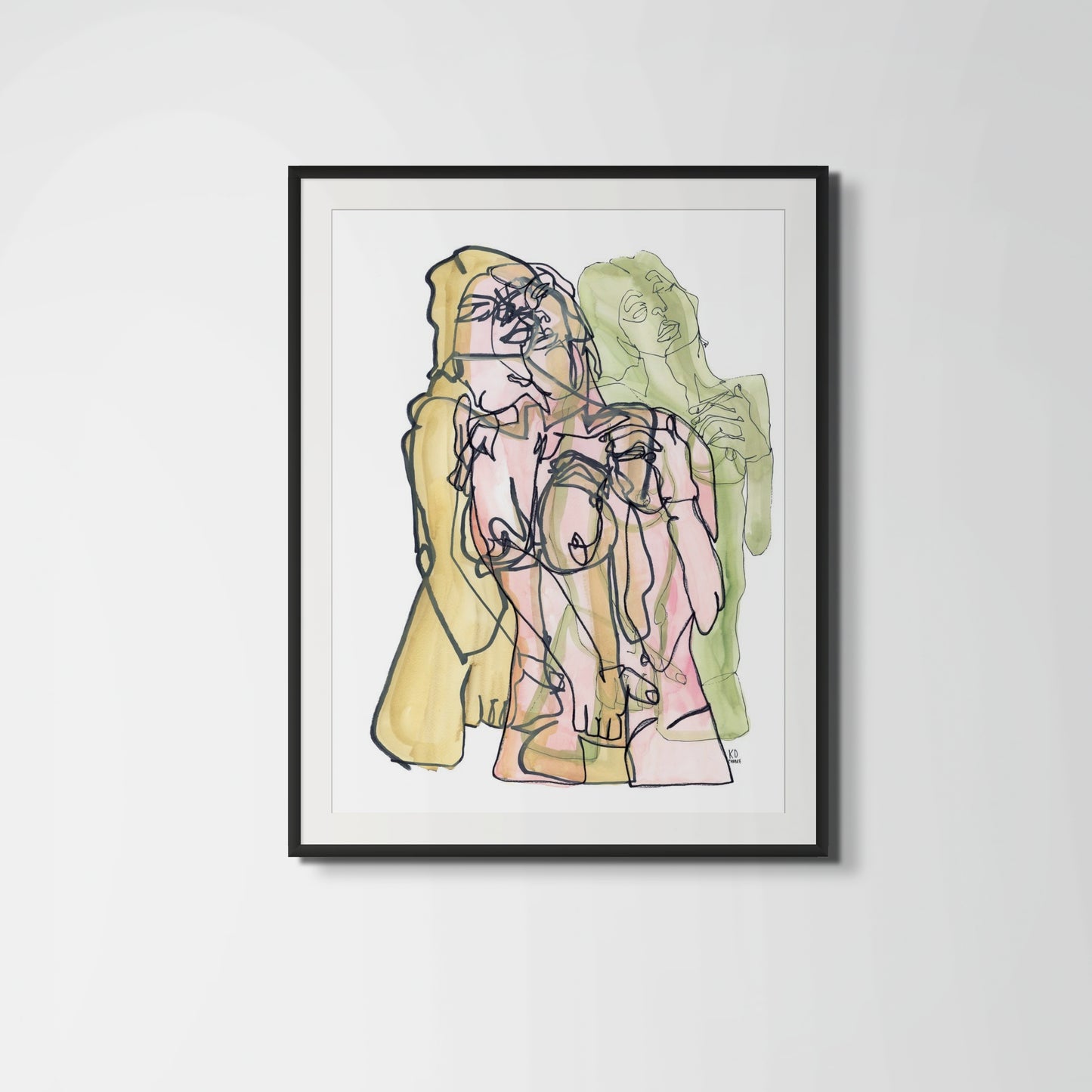 Julienna Women Figure Line Drawing Art Print