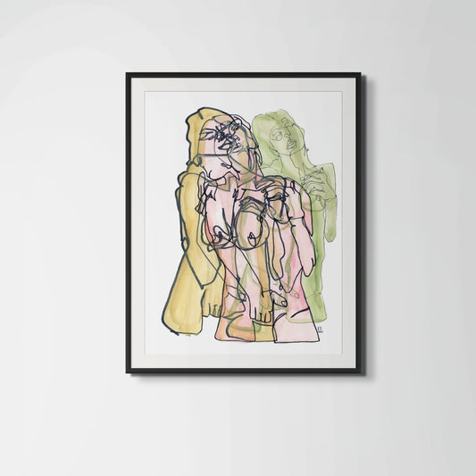 Julienna Women Figure Line Drawing Art Print