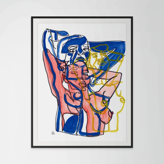 Lucille Women Figure Line Drawing Art Print