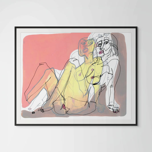Mandy Women Figure Line Drawing Art Print