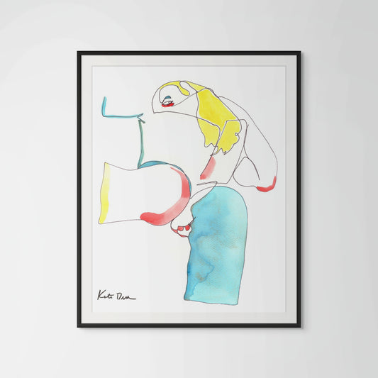 Mrs. Alexander Women Figure Line Drawing Art Print