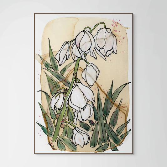 Yucca On Coffee Stained Paper